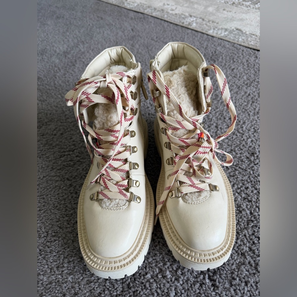 NWOB circus by Sam Edelman White Boots with Multicolor Stripes - Picture 7 of 7